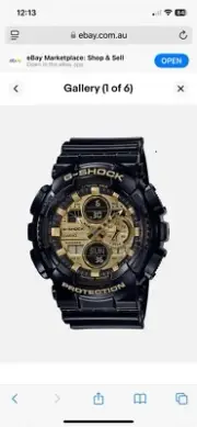 G-Shock Digital & Analogue Watch Black and Gold Series GA140GB-1A1 / GA-140GB...