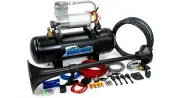 HornBlasters Mini-Tug 228H Loud Air Horn Set Kit for Truck w/ 280C Compressor