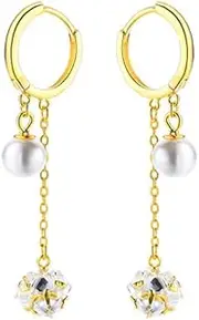 MAYJAI Ring Temperament Advanced Sensing Silver Pearl Ear Decoration