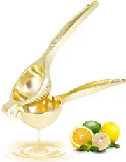 Agirlvct Lemon Squeezer, Heavy Duty Zinc Manual Lemon Juicer, Threaded Groove Fr