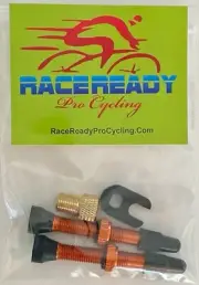 2 RaceReady.. Tubeless Presta Valves..+ Valve Core Tool + Adapter...40mm Alloy