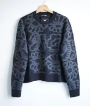 Marimekko Lambswool Floral Pattern Uniqlo 100% Wool Relaxed Sweater Medium