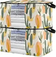sanluoli 60L 2 Pack Underbed Shoe Storage Organizer with Reinforced Handles, clear window Closet Organizer Boxes