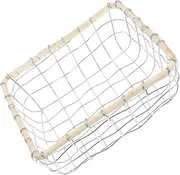 Toyvian Iron Woven Storage Basket Elegant Basket for Bread and Snacks Durable Iron Frame Effortless Maintenance Stylish Design for Kitchen Living and Bedroom Storage