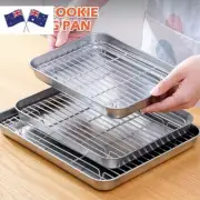 Removable Wire Rack Square BBQ Tray Multipurpose Baking Tray Cooking Roasting