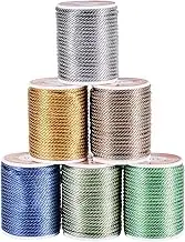 Cheriswelry 4.37 Yards 1.5MM Polyester Macrame Cord Jewelry Beading Craft Threads String Round Knotting Braiding Cord with Spool 6 Colors for DIY Bracelet Necklace Jewelry Making Handicrafts