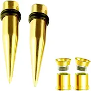 [Bngukju] 1G/7MM,9MM Stainless Steel Screw Ear Gauges Stretching Kit Tapers Plugs Piercing Stretcher