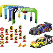 Silverlit EXOST BUILD 2 DRIVE - DUO PACK RACE SET 2 Cars, with 2 Gear Speed Control, 2.4GHz, R/C, 40+ Parts to Build, for Age 6+! [20705]