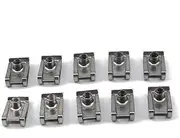 SWOOMEY 50pcs Motorcycle u Nut Motorcycle Mirrors Rivets Fastener Clips Body Trim Clips Handlebar Panel Car Clips Fasteners Bolts Protective Caps U Type Screw Base Clips Tour Silver