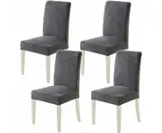 Chair Cover Chair Cover 4-piece Chair Swing Chair Grey Velvet Chair Cover