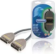 Bandridge 2m 100 Percent Oxygen Free Copper 24K Gold Connector Professional SCART Audio Video Cable