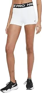 [Nike] Womens Pro 3 Inch Compression Shorts (White, XX-Large)