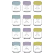 Kilner Kids 12pc Glass Jar Canister Baby Food Storage Set W/ Lid 110ml