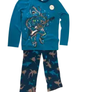 Wonder Nation PJs Boys Medium 8 Glow in Dark Graphic Shark Guitar Player