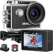 [Dragon Touch] Action Camera 4K30FPS 20MP 100FT Waterproof Underwater Camera 170° Wide Angle WiFi Sports Cam with Remote 2 Batteries and Mounting Accessories Kit