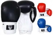Kids Boxing Gloves for Martial Arts Sparring Junior Mitts Heavy Duty Leather ...