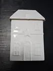 THRESHOLD Earthenware House Figural Cookie Jar WHITE NEW Tags Christmas Storage