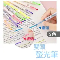 在飛比找樂天市場購物網優惠-雙頭螢光筆【E018】台灣出貨 居家 螢光筆 雙頭 記號筆 