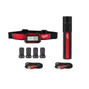 Milwaukee Magnetic Headlamp 450 Lumens Rechargeable w/ 500 Lumens Flashlight