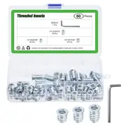 60Pcs Threaded Inserts, 3 Sizes Nut Threaded Inserts for Wood Working