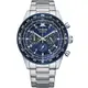 ∣聊聊可議∣CITIZEN 星辰 光動能航空計時手錶-藍 CA4554-84L