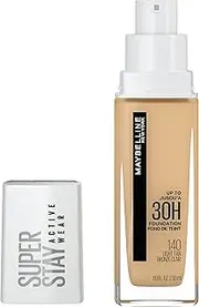 Maybelline Super Stay Full Coverage Liquid Foundation Active Wear Makeup, Up to 30Hr Wear, Transfer, Sweat & Water Resistant, Matte Finish, Light Tan, 1 Count