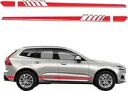 Auto Body Racing Sports Decals | Automotive Sticker for Door Side | 2Pcs Car Side Body Decal Sticker Racing Stripe Decals Door Side Self-Adhesive Auto Decoration
