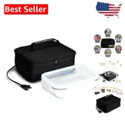 Mini Electric Food Heater with 5-Cup Glass Lunch Container for On-The-Go Meals