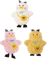 [VALICLUD] 3pcs Backpack Pin Cartoon Chick Brooch Fashion Decorative Breast Pin for Bag and Clothing Random Color