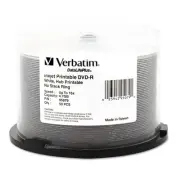 Verbatim DVD-R Discs 4.7GB 16X DataLifePlus White Inkjet Printable 50/PK Spindle