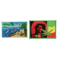 在飛比找有閑購物優惠-牙買加海豚海岸冰箱磁鐵+巴布·馬利 雷鬼歌手繡片貼【2件組】