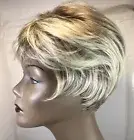 New Wig Never Worn Light Blond Bob Pixie With Highlights. 0143A2