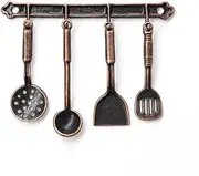 Odoria 1/12 Scale Dolls House Miniature Kitchen Cooking Utensils Dollhouse Accessories, Bronze