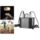 Reptile Heat Lamp Base, Basking Spot Lamp Holder & 2 Switches, UVA UVB