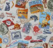 Quilting Patchwork Sewing Fabric Australian Gold B 50x55cm FQ