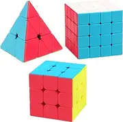 Hapavis Speed Cubes Set Activity Magic Cubes 3D Puzzle Travel Game Stress Relief Fidget Toy for Kids Adults