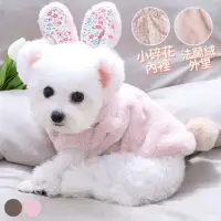 在飛比找momo購物網優惠-【QIDINA】寵物質感軟綿綿保暖法蘭絨可愛兔兔變身裝B款(