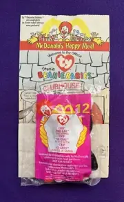 McDonalds Ty Teenie Beanie Baby Chip The Cat #12 w/Errors, NEW Sealed / FREE S&H