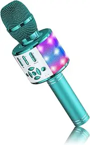 Microphone for Kids Wireless, Magic Sound Karaoke Wireless Microphone, 4 in 1 Bluetooth Karaoke Machine, Adult Car Karaoke Mic Singing Machine, for Party/Outdoor/Travel 868 (Blue)