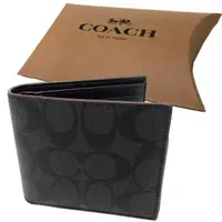 在飛比找momo購物網優惠-【COACH】C LOGO 8卡男款短夾附活動證件夾禮盒(黑