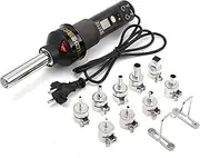 450W Handheld Hot Air Gun, Electronic Hot Air Gun with 9 Gas Nozzle, LCD Digital Display/450℃ Temperature Range/Wind Speed Adjustment, Heating Soldering Hot Air Gun, for Welding QFP and SOP Type IC