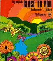 Vintage Sheet Music - Burt Bacharach - Carpenters - CLOSE TO YOU