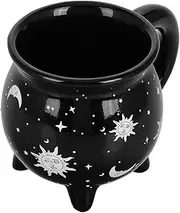 EXAOMBLE Enchanting Cauldron Mug Unique Ceramic Drinking Cup for Soup Gothic Style Decorative Mug for Home Decor Witch Lovers Outdoor Camping