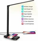 Touch Control Table Lamp with USB Charging Port Qi Wireless Charger Pad Timer