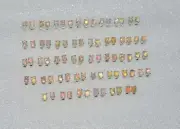 WHOLESALE 38PR 925 SOLID STERLING SILVER ETHIOPIAN OPAL STUD EARRING LOT g364