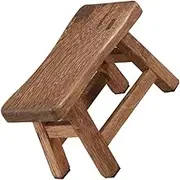 ERINGOGO 1Pc Wooden Footstool for Adults Low Bath Stool Solid Ash Furniture for Living Room for Shoe Changing and Bathroom Use Sturdy Household Stool