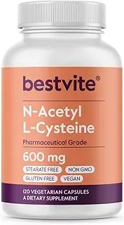 N-Acetyl Cysteine 600mg (NAC) (120 Vegetarian Capsules) - No Stearates - No Fillers - No Silica - No Gelatin - Vegan - Gluten Free - Non GMO