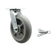 8 Inch SS Thermoplastic Rubber Swivel Caster with Ball Bearing and Swivel Lock