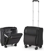 [Hanke] Softside Expandable Luggage 16/20/24/28 Inch Carry On Luggage for Travel Checked Luggage Suitcases with Wheels & TSA Luggage Large Suitcase, Black, 16-Inch Underseat, Underseat Carry on Luggage