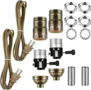 2 Pcs Lamp Light Kit Table Repair Lamp Kit 3 Way Socket DIY Lamp Wiring E26